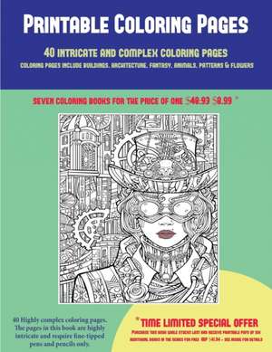 Printable Coloring Pages (40 Complex and Intricate Coloring Pages) de James Manning