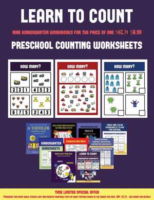 Preschool Counting Worksheets (Learn to count for preschoolers) de James Manning