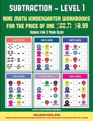 Books for 2 Year Olds (Kindergarten Subtraction/taking away Level 1) de James Manning