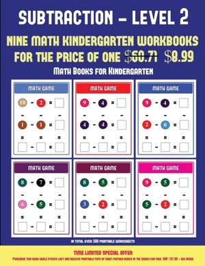 Math Books for Kindergarten (Kindergarten Subtraction/taking away Level 2) de James Manning