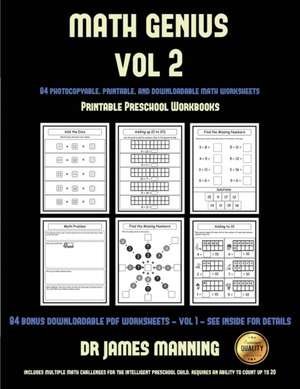 Printable Preschool Workbooks (Math Genius Vol 2) de James Manning