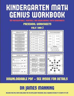 Preschool Worksheets (Kindergarten Math Genius) de James Manning