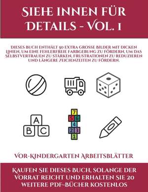 Vor-Kindergarten Arbeitsblätter (Siehe innen für Details - Vol. 1) de Jessica Windham