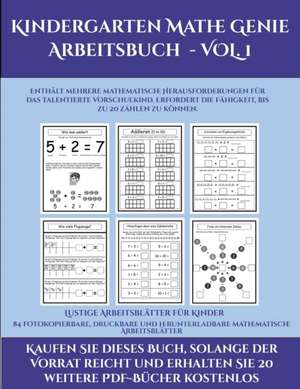 Lustige Arbeitsblätter für Kinder (Kindergarten Mathe Genie Arbeitsbuch - VOL. 1) de Jessica Windham