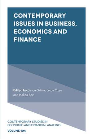 Contemporary Issues in Business, Economics and Finance de Simon Grima