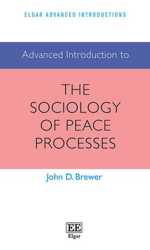 Advanced Introduction to the Sociology of Peace Processes de John D. Brewer