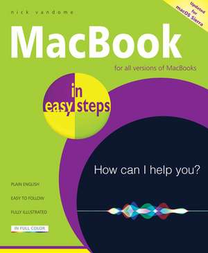 MacBook in easy steps: Covers macOS Sierra de Nick Vandome