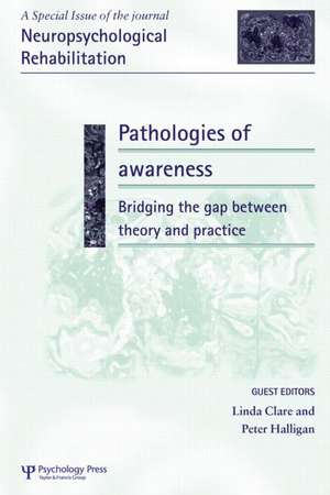 Pathologies of Awareness: Bridging the Gap between Theory and Practice: A Special Issue of Neuropsychological Rehabilitation de Linda Clare