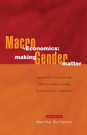 Macro-Economics: Making Gender Matter: Concepts, Policies and Institutional Change in Developing Countries de Martha Gutierrez