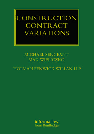 Construction Contract Variations de Michael Sergeant