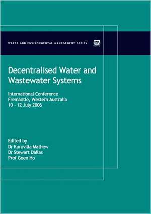 Decentralised Water and Wastewater Systems de Stewart Dallas