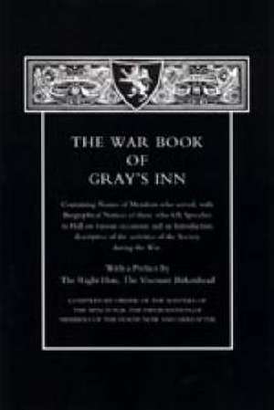 War Book of Gray's Inn de Naval & Military Press