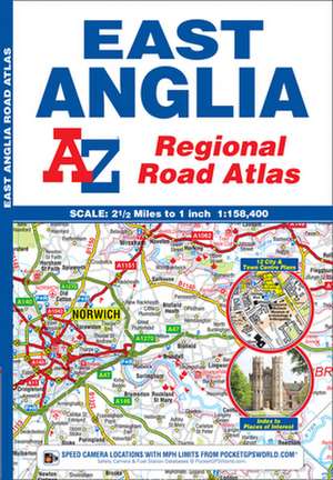 East Anglia Regional Road Atlas de Geographers' A-Z Map Company