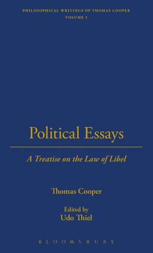 Political Essays de Thomas Cooper