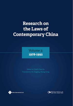 Research on the Laws of Contemporary China Volume 2 de Su Chen