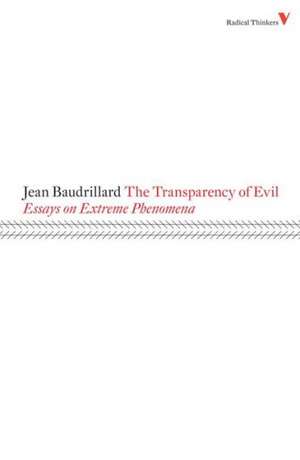 The Transparency of Evil de Jean Baudrillard