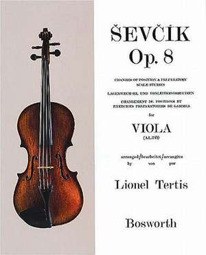 Sevcik for Viola - Opus 8: Changes of Position & Preparatory Scale Studies de Otakar Sevcik