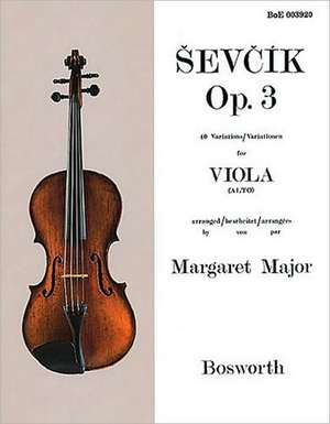 Sevcik for Viola, Opus 3: 40 Variations de Otakar Sevcik