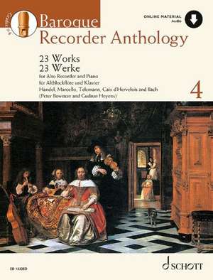 Baroque Recorder Anthology, Vol. 4 - 23 Works for Alto Recorder and Piano with Access to Online Audio