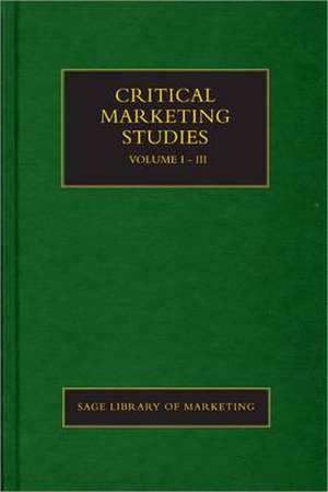 Critical Marketing Studies de Mark Tadajewski