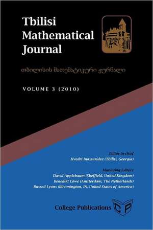 Tbilisi Mathematical Journal Volume 3 (2010) de Hvedri Inassaridze