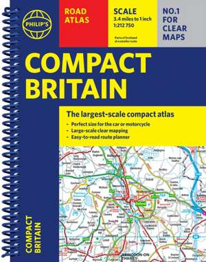 Philip's Compact Britain Road Atlas de Philip's Maps