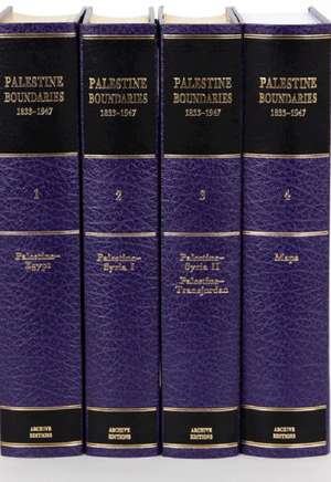 Palestine Boundaries 1833–1947 4 Volume Set Including Boxed Maps de P. Toye