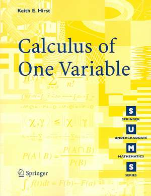 Calculus of One Variable de K.E. Hirst