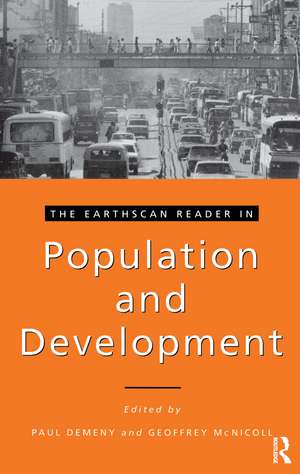 The Earthscan Reader in Population and Development de Paul Demeny