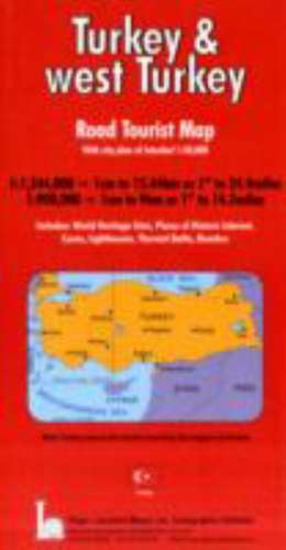 Turkey and West Turkey Road Tourist Map Including Town Plan of Istanbul