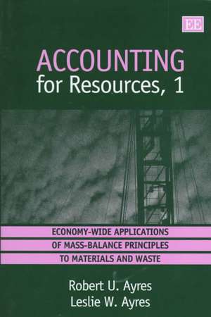 accounting for resources, 1 – Economy–Wide Applications of Mass–Balance Principles to Materials and Waste de Robert U. Ayres