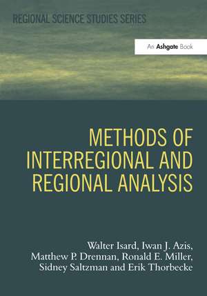 Methods of Interregional and Regional Analysis de Walter Isard