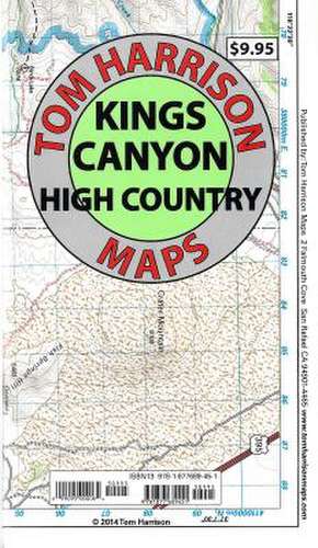 Kings Canyon High Country Trail Map de Tom Harrison