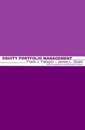 Equity Portfolio Management de FJ Fabozzi