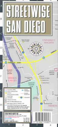 Streetwise San Diego Map - Laminated City Street Map of San Diego, California: Folding Pocket Size Travel Map de Michael E. Brown