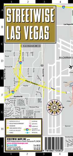 Streetwise Las Vegas Map - Laminated City Street Map of Las Vegas, Nevada: Folding Pocket Size Travel Map de Streetwise Maps