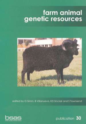 Farm Animal Genetic Resources de B. Villanueva