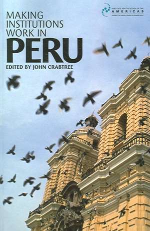 Making Institutions Work in Peru: Democracy, Development and Inequality Since 1980 de John Crabtree