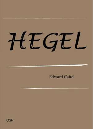 Hegel de Edward Caird