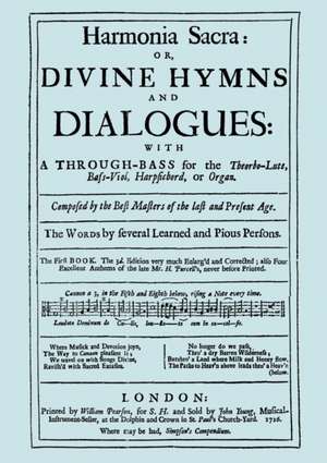 Harmonia Sacra or Divine Hymns and Dialogues. with A Through-Bass for the Theobro-Lute, Bass-Viol, Harpsichord or Organ. the First Book. [Facsimile of: An Exploration of Disabilityand Ability in Dreams