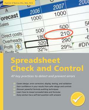 Spreadsheet Check and Control de Patrick R. O'Beirne