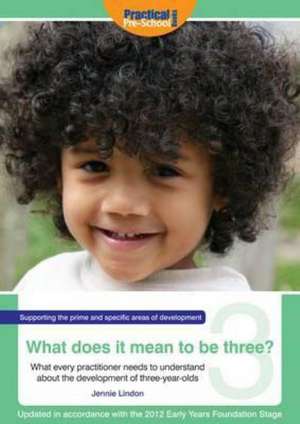 What Does It Mean To Be Three? de Jennie Lindon