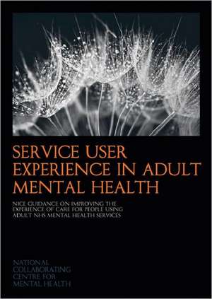 Service User Experience in Adult Mental Health de National Collaborating Centre for Mental Health