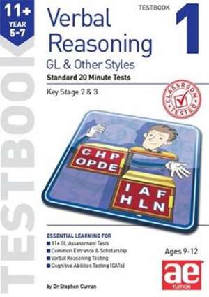 11+ Verbal Reasoning Year 5-7 GL & Other Styles Testbook 1 de STEPHEN C. CURRAN