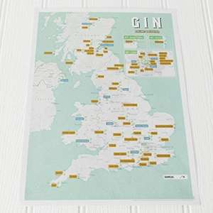 Maps International: Gin Collect and Scratch Print de Maps International