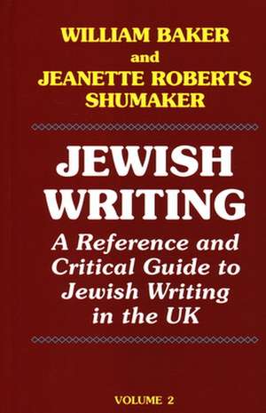 Jewish Writing de William Baker