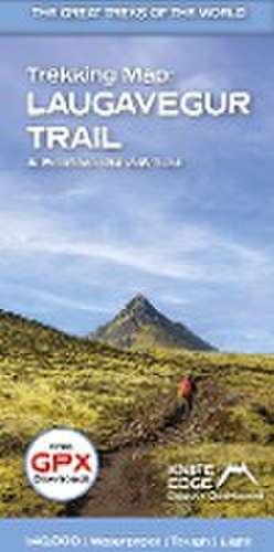 Trekking Map: Iceland's Laugavegur Trail (& Fimmvorduhals Trail) de Andrew Mccluggage