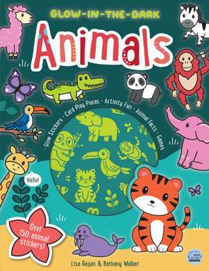 Glow-in-the-Dark Animals Sticker Activity de Lisa Regan