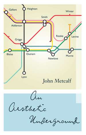 An Aesthetic Underground: A Literary Memoir de John Metcalf