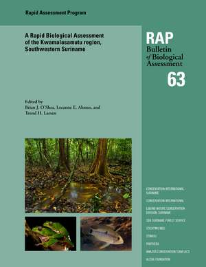 A Rapid Biological Assessment of the Kwamalasamutu region, Southwestern Suriname de Brian J. O'Shea